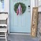45-Inch Interchangeable Welcome Sign for Front Porch – Large Wooden Standing/Hanging Sign with 12 Replaceable Holiday Icons for 4th of July, Fall, Halloween, and Seasonal Yard Decorations